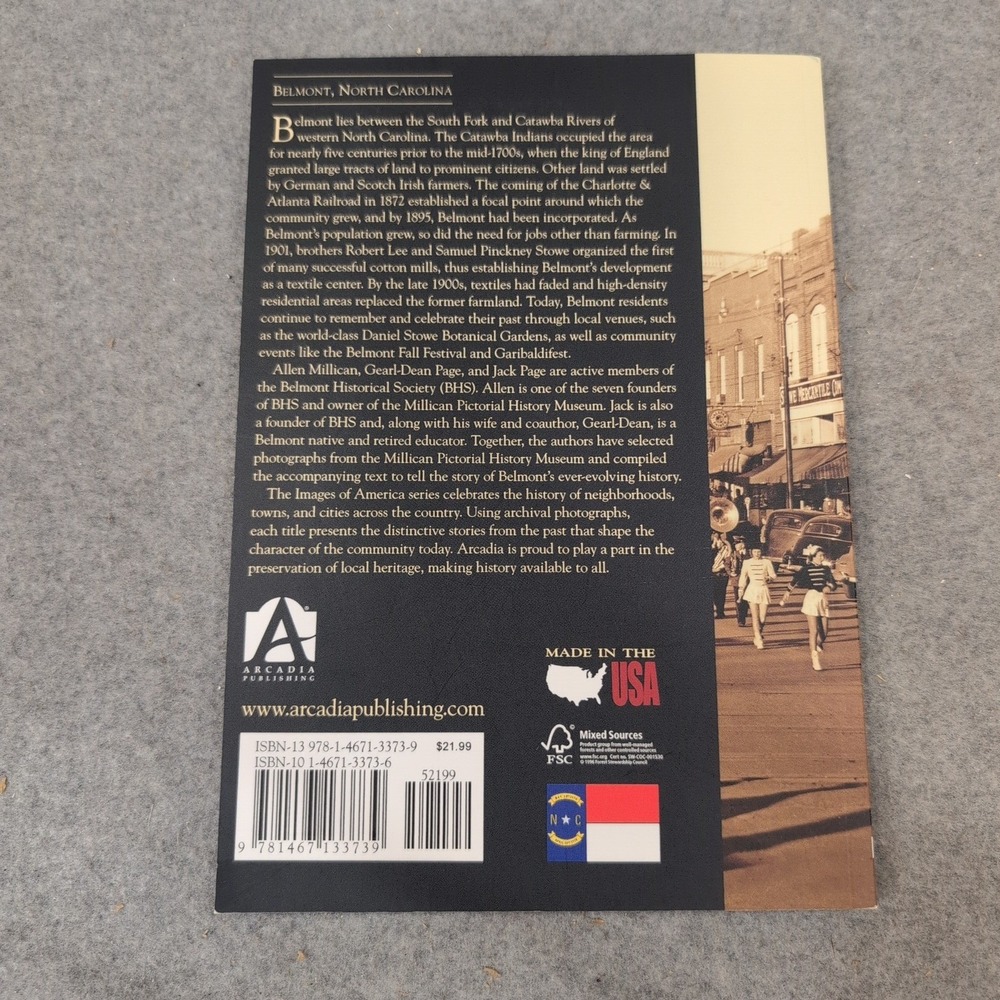 Images of America Belmont North Carolina History Book Arcadia Publishing 2016 - Picture 3 of 3